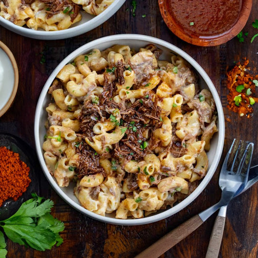 BBQ Beef Mac and Cheese