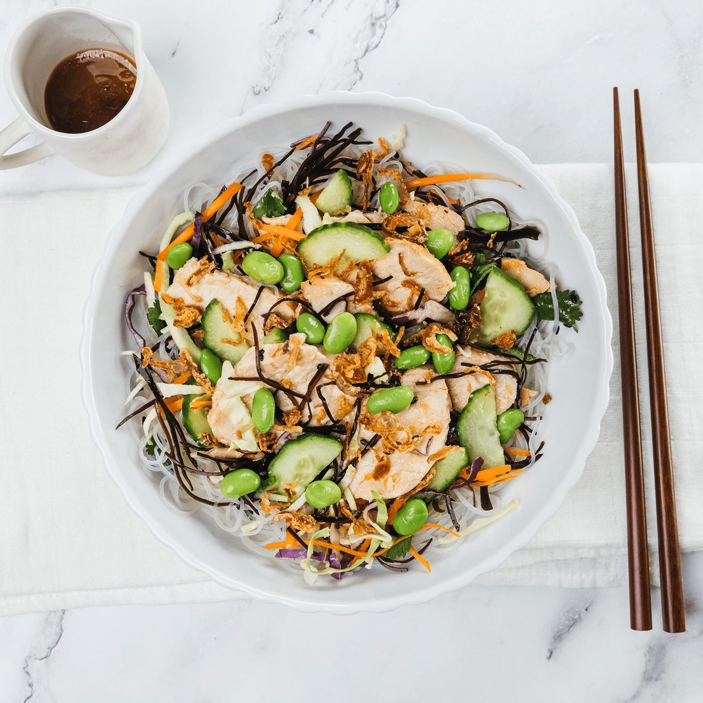 High Protein Japanese Salad with Chicken