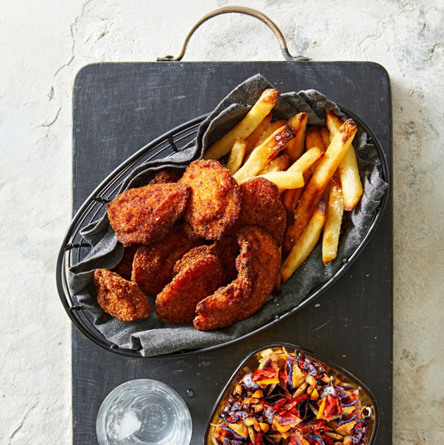 Southern Fried Chicken with Chips 