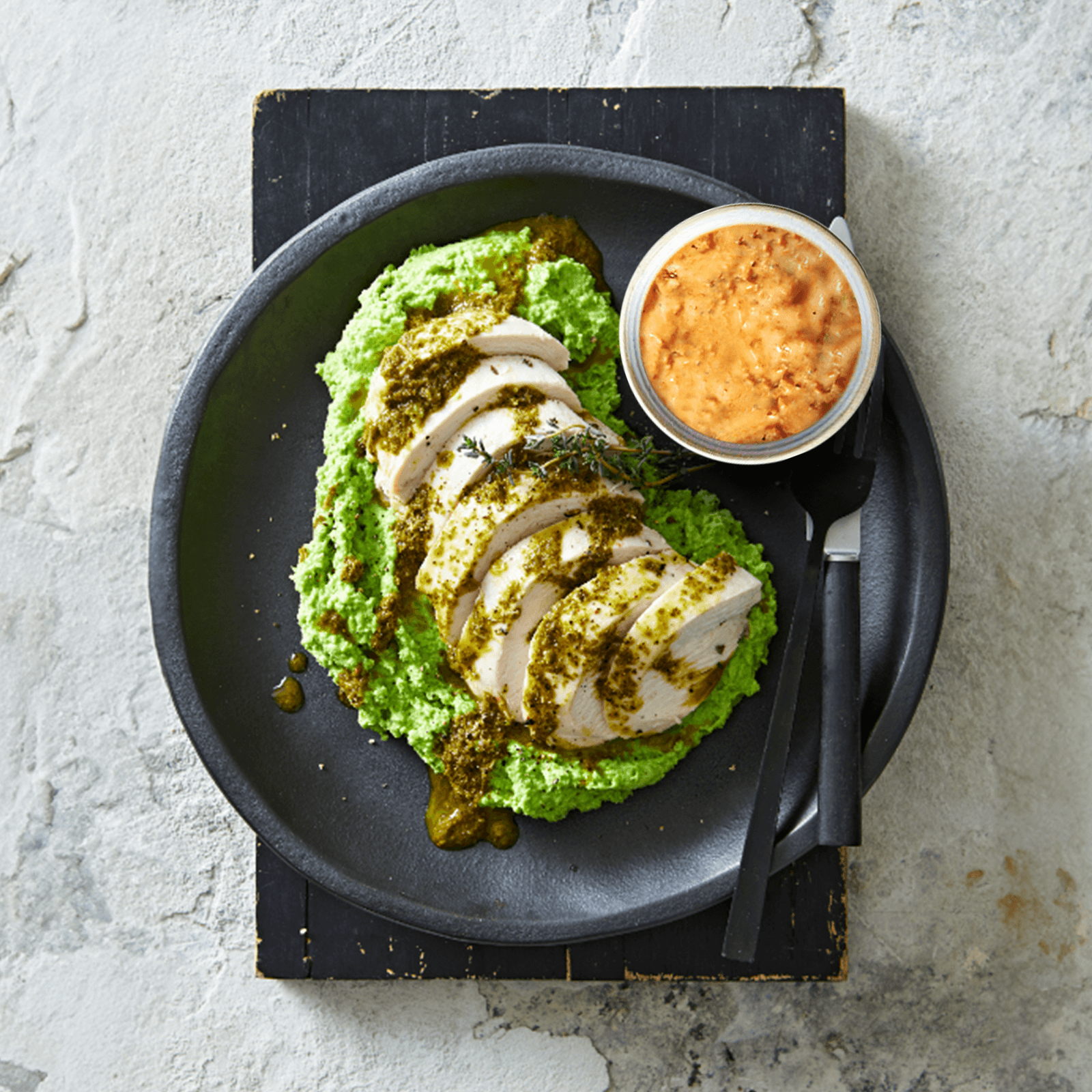  Tuscan Chicken and Pea Mash Meal